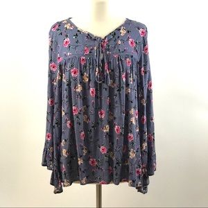 Caslon flowy peasant top size medium